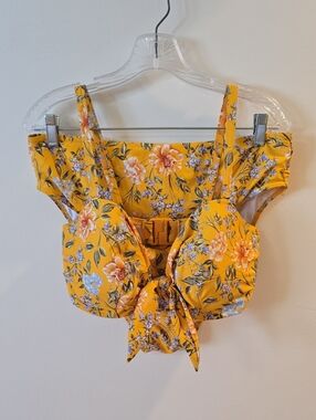 Fig Leaves Yellow Floral Bikini From ASOS